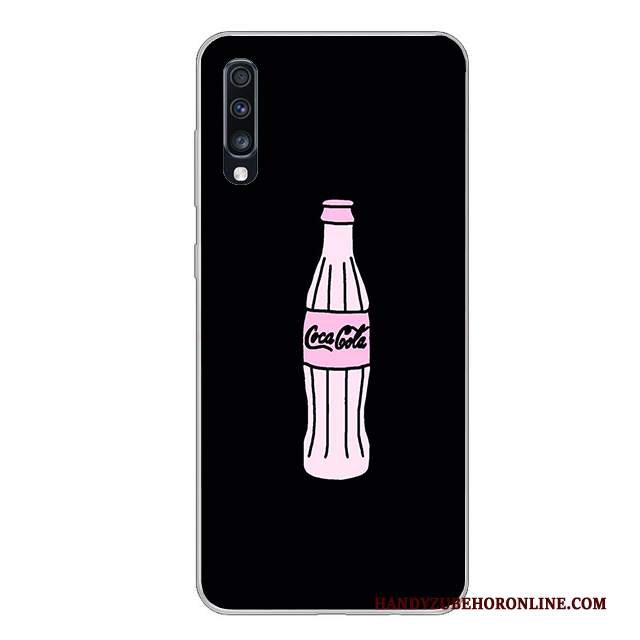 Custodia Samsung Galaxy A70 Cartone Animato Biancotelefono, Cover Samsung Galaxy A70 Silicone Nero Anti-caduta