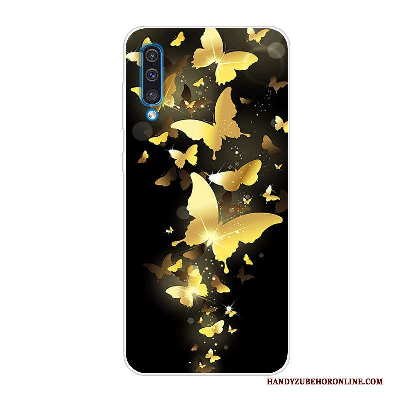 Custodia Samsung Galaxy A70 Cartone Animato Blu Morbido, Cover Samsung Galaxy A70 Protezione Anti-caduta Tendenza