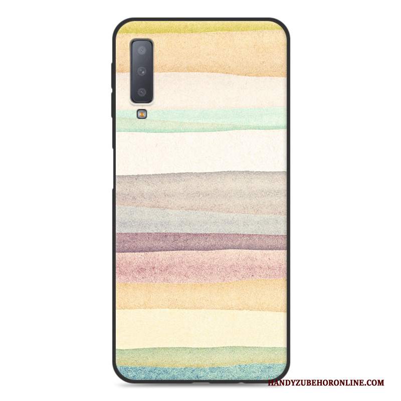 Custodia Samsung Galaxy A70 Cartone Animato Blu Tutto Incluso, Cover Samsung Galaxy A70 Silicone Telefono Anti-caduta