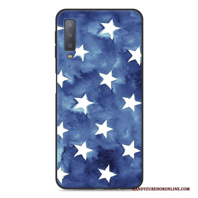 Custodia Samsung Galaxy A70 Cartone Animato Blu Tutto Incluso, Cover Samsung Galaxy A70 Silicone Telefono Anti-caduta