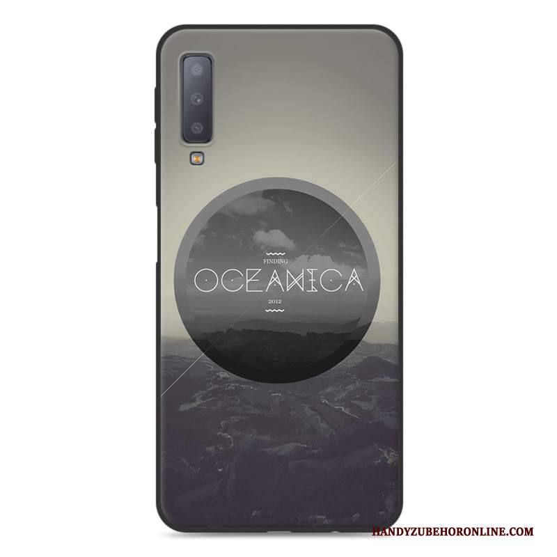 Custodia Samsung Galaxy A70 Cartone Animato Blu Tutto Incluso, Cover Samsung Galaxy A70 Silicone Telefono Anti-caduta