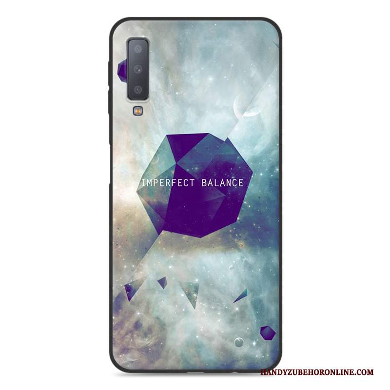 Custodia Samsung Galaxy A70 Cartone Animato Blu Tutto Incluso, Cover Samsung Galaxy A70 Silicone Telefono Anti-caduta