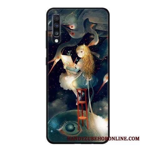 Custodia Samsung Galaxy A70 Cartone Animato Morbido Anti-caduta, Cover Samsung Galaxy A70 Protezione Di Personalità Macchiati