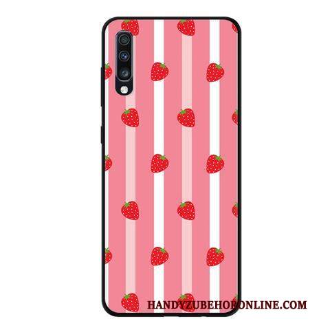 Custodia Samsung Galaxy A70 Creativo Morbido Fresco, Cover Samsung Galaxy A70 Protezione Macchiati Rosa