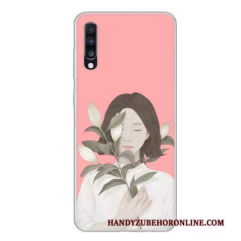 Custodia Samsung Galaxy A70 Creativo Morbido Vento, Cover Samsung Galaxy A70 Cartone Animato Anti-caduta Verde