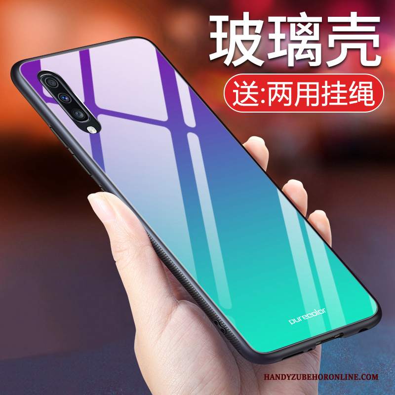 Custodia Samsung Galaxy A70 Creativo Tendenza Vetro, Cover Samsung Galaxy A70 Silicone Morbido Semplici