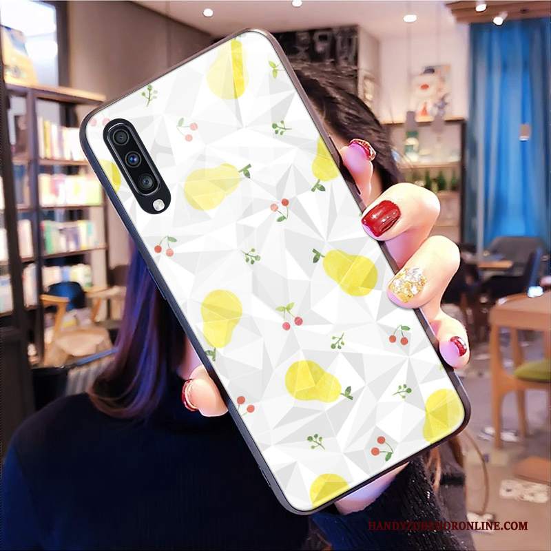 Custodia Samsung Galaxy A70 Creativo Verde Marchio Di Tendenza, Cover Samsung Galaxy A70 Silicone Morbido Forma Del Diamante