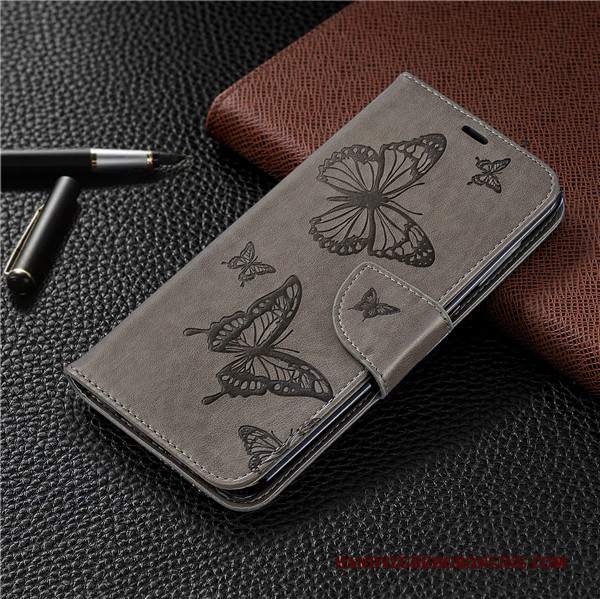 Custodia Samsung Galaxy A70 Pelle Grigiotelefono, Cover Samsung Galaxy A70 Folio Tutto Incluso Anti-caduta