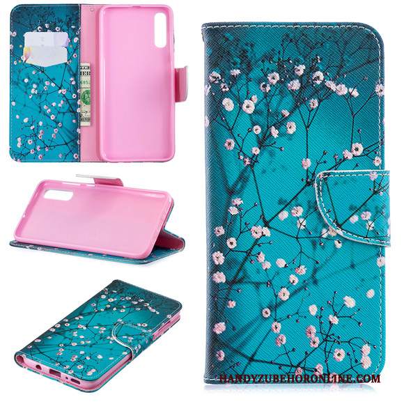 Custodia Samsung Galaxy A70 Pelle Verdetelefono, Cover Samsung Galaxy A70 Silicone Anti-caduta