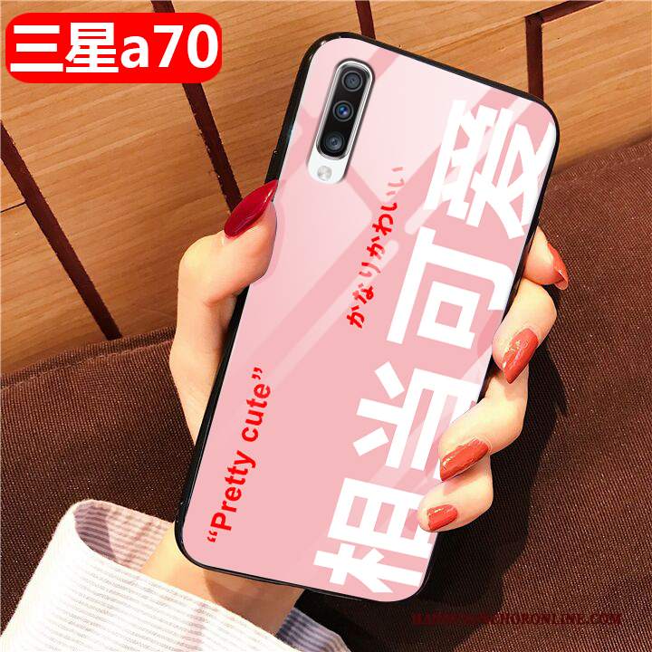 Custodia Samsung Galaxy A70 Protezione Amanti Vetro, Cover Samsung Galaxy A70 Telefono Tendenza