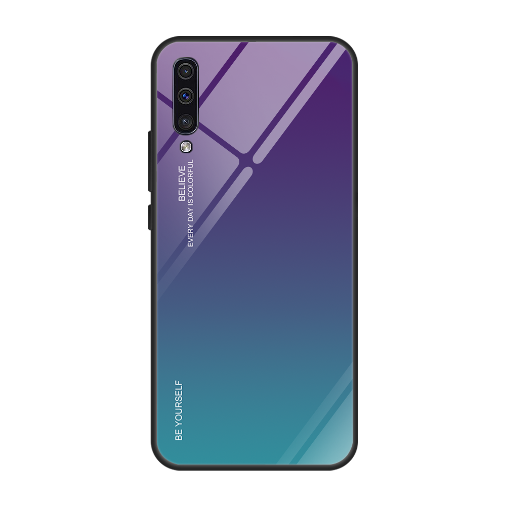 Custodia Samsung Galaxy A70 Protezione Anti-caduta Vetro, Cover Samsung Galaxy A70 Tutto Incluso Verde