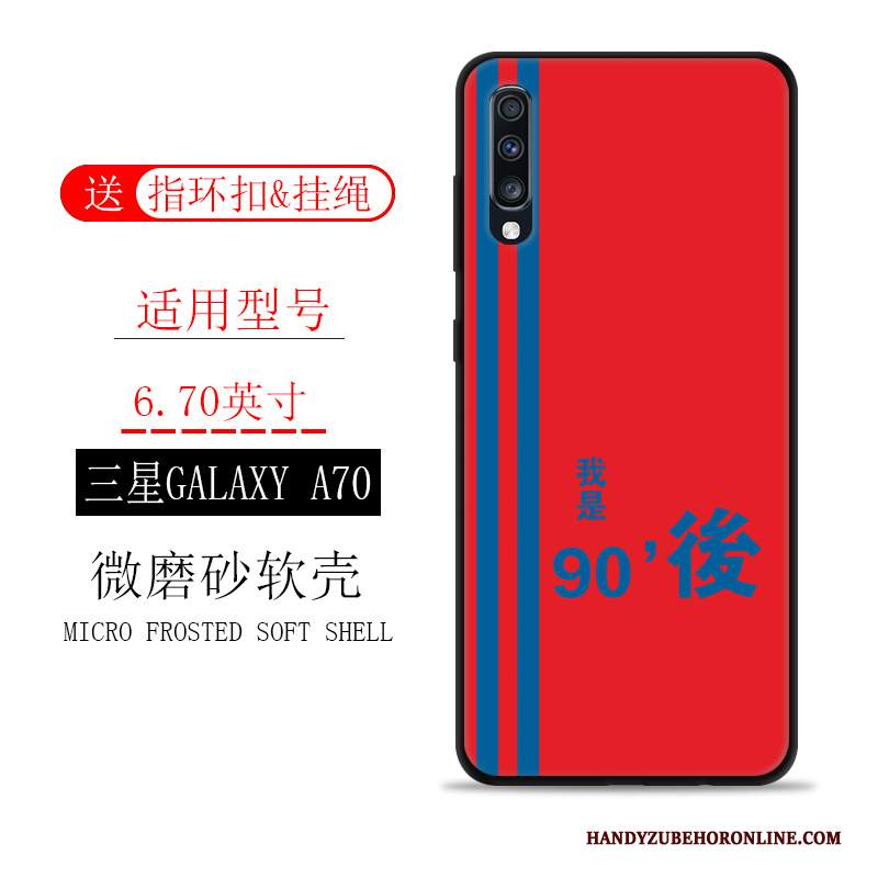 Custodia Samsung Galaxy A70 Protezione Telefono Marchio Di Tendenza, Cover Samsung Galaxy A70 Nero Anti-caduta