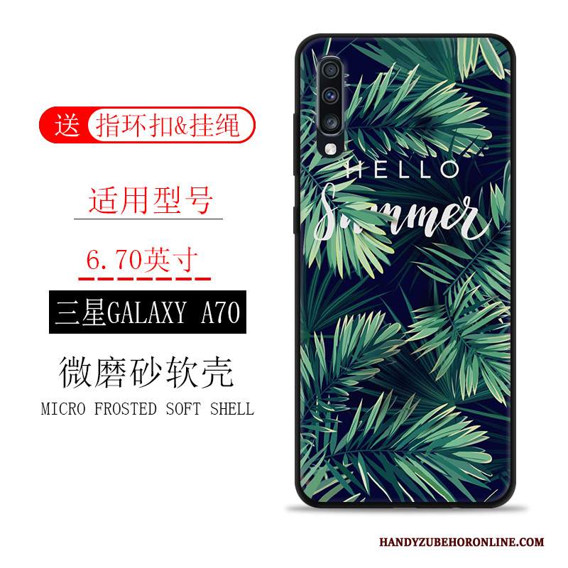 Custodia Samsung Galaxy A70 Protezione Telefono Marchio Di Tendenza, Cover Samsung Galaxy A70 Nero Anti-caduta