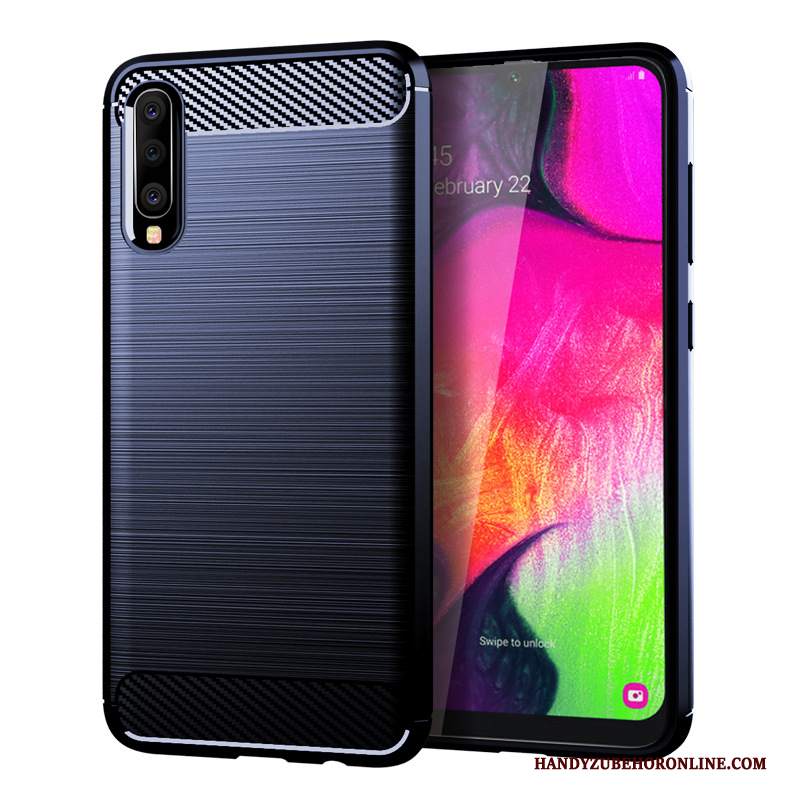 Custodia Samsung Galaxy A70 Silicone Morbido Anti-caduta, Cover Samsung Galaxy A70 Protezione Fibra Modello