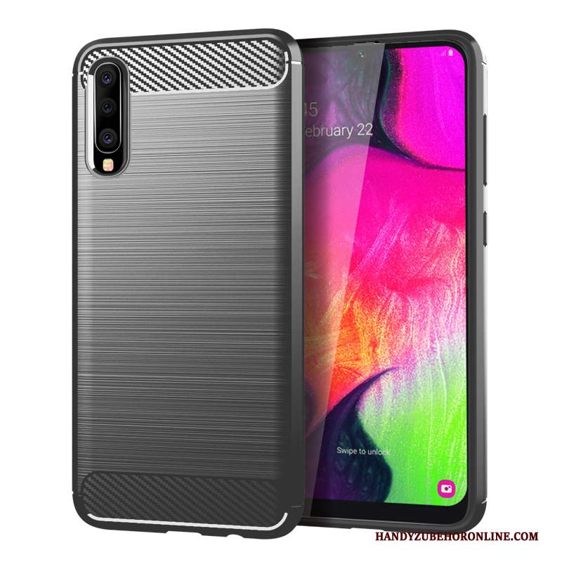 Custodia Samsung Galaxy A70 Silicone Morbido Anti-caduta, Cover Samsung Galaxy A70 Protezione Fibra Modello