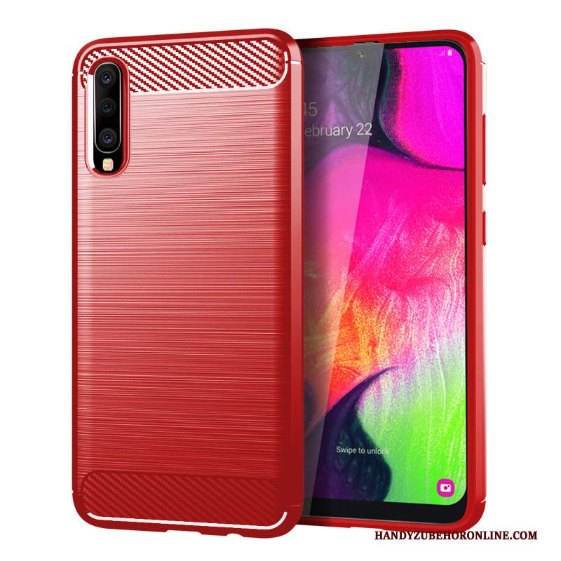 Custodia Samsung Galaxy A70 Silicone Morbido Anti-caduta, Cover Samsung Galaxy A70 Protezione Fibra Modello