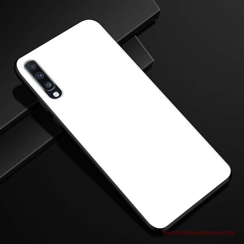 Custodia Samsung Galaxy A70 Silicone Morbido Vetro, Cover Samsung Galaxy A70 Protezione Nerotelefono