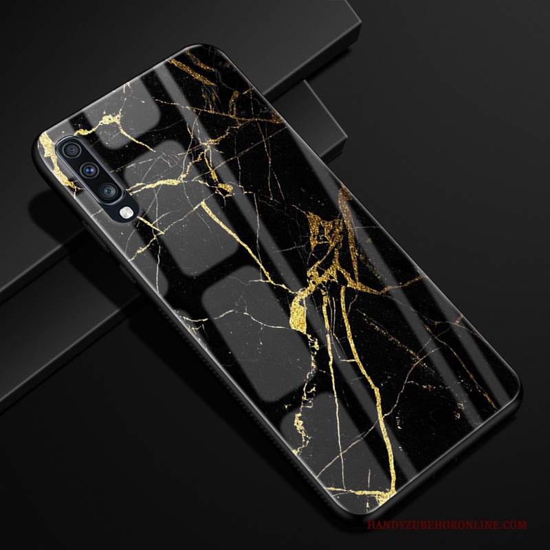 Custodia Samsung Galaxy A70 Silicone Morbido Vetro, Cover Samsung Galaxy A70 Protezione Nerotelefono