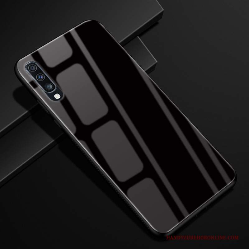 Custodia Samsung Galaxy A70 Silicone Morbido Vetro, Cover Samsung Galaxy A70 Protezione Nerotelefono