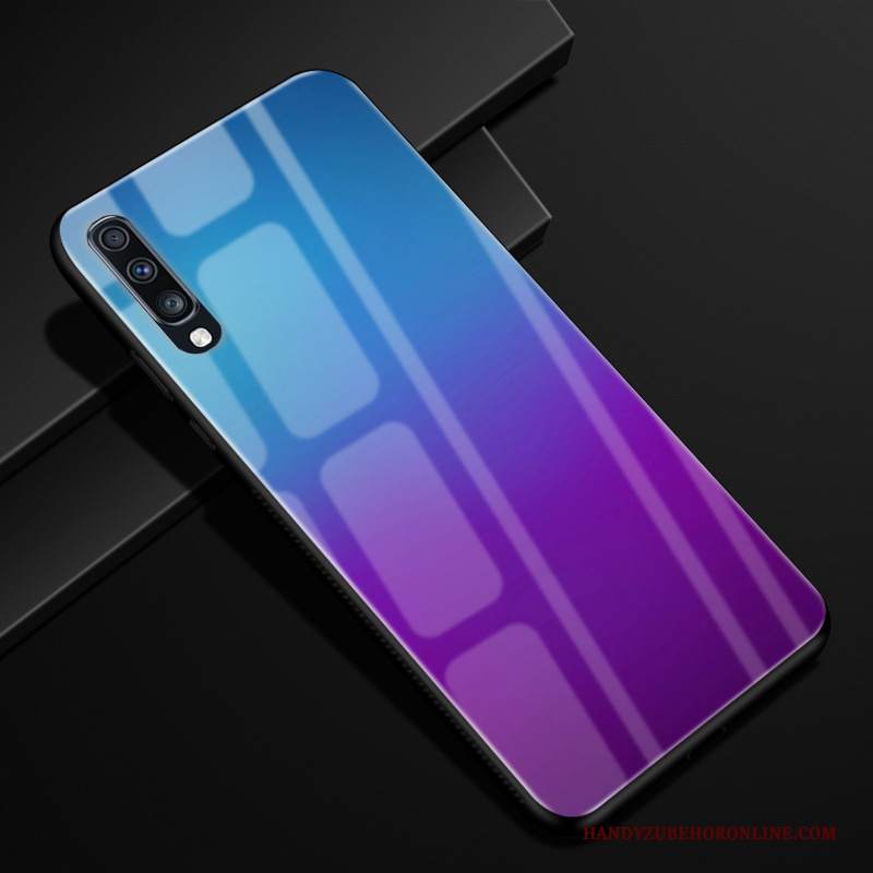 Custodia Samsung Galaxy A70 Silicone Morbido Vetro, Cover Samsung Galaxy A70 Protezione Nerotelefono