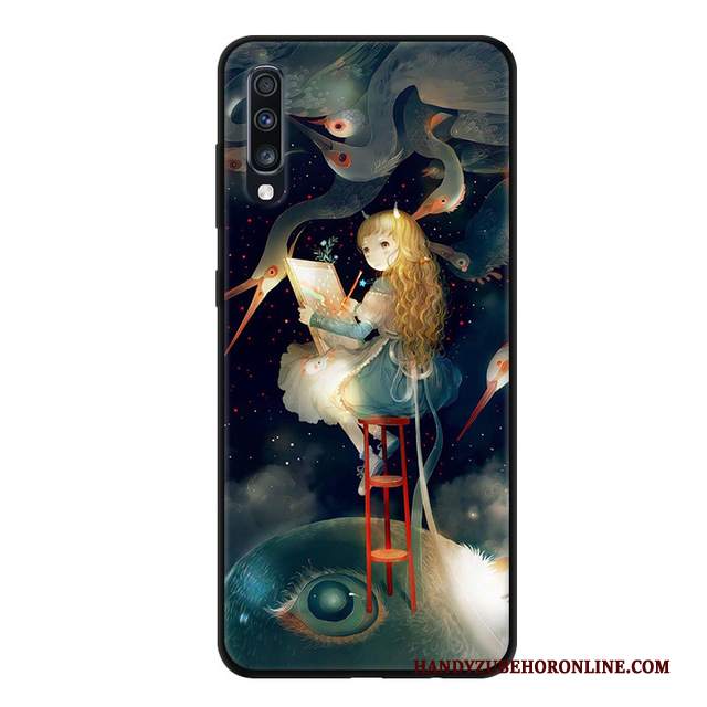 Custodia Samsung Galaxy A70 Silicone Morbidotelefono, Cover Samsung Galaxy A70 Protezione Anti-caduta Macchiati