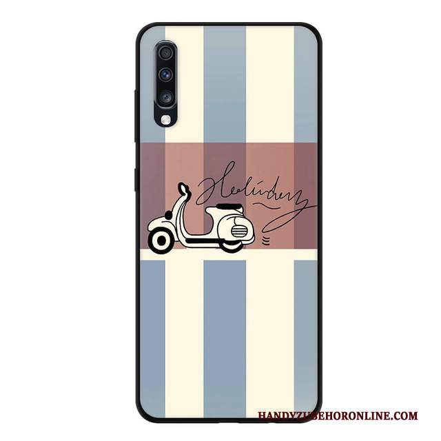 Custodia Samsung Galaxy A70 Silicone Morbidotelefono, Cover Samsung Galaxy A70 Protezione Anti-caduta Macchiati