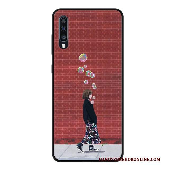 Custodia Samsung Galaxy A70 Silicone Morbidotelefono, Cover Samsung Galaxy A70 Protezione Anti-caduta Macchiati