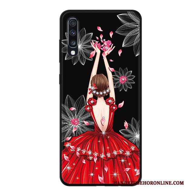 Custodia Samsung Galaxy A70 Silicone Morbidotelefono, Cover Samsung Galaxy A70 Protezione Anti-caduta Macchiati