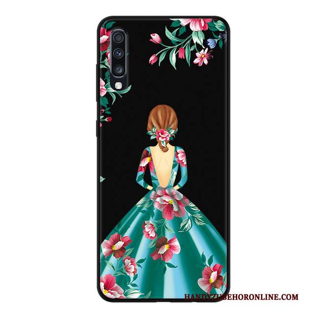 Custodia Samsung Galaxy A70 Silicone Morbidotelefono, Cover Samsung Galaxy A70 Protezione Anti-caduta Macchiati