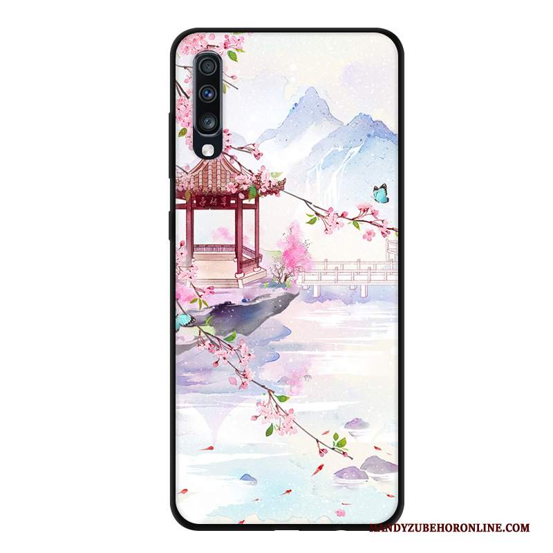 Custodia Samsung Galaxy A70 Silicone Morbidotelefono, Cover Samsung Galaxy A70 Protezione Anti-caduta Macchiati