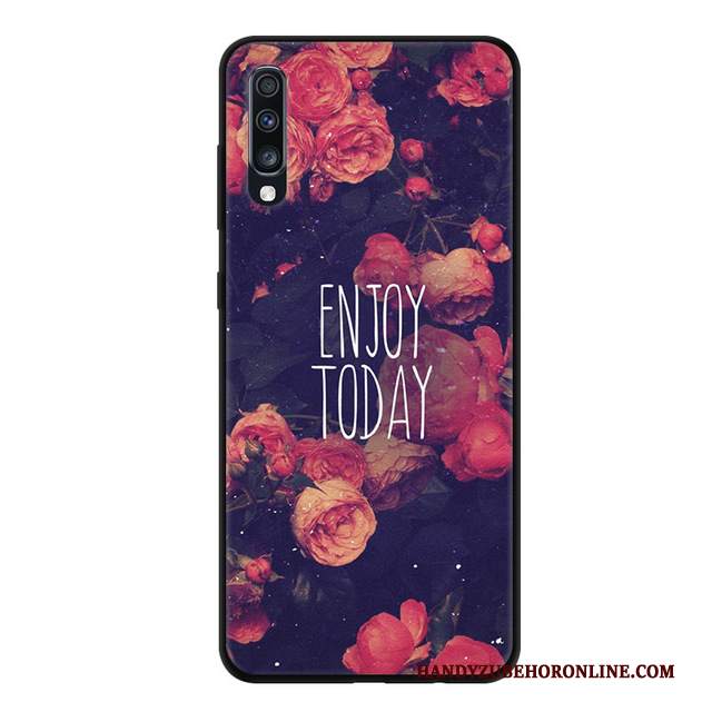 Custodia Samsung Galaxy A70 Silicone Morbidotelefono, Cover Samsung Galaxy A70 Protezione Anti-caduta Macchiati