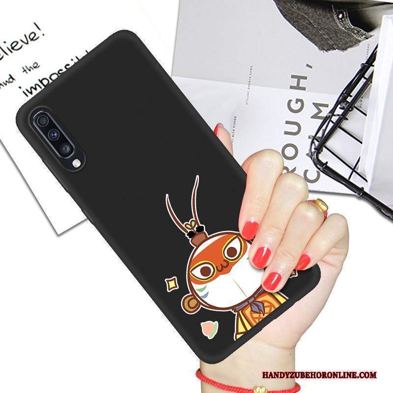 Custodia Samsung Galaxy A70s Cartone Animato Morbido Ornamenti Appesi, Cover Samsung Galaxy A70s Silicone Telefono Nero