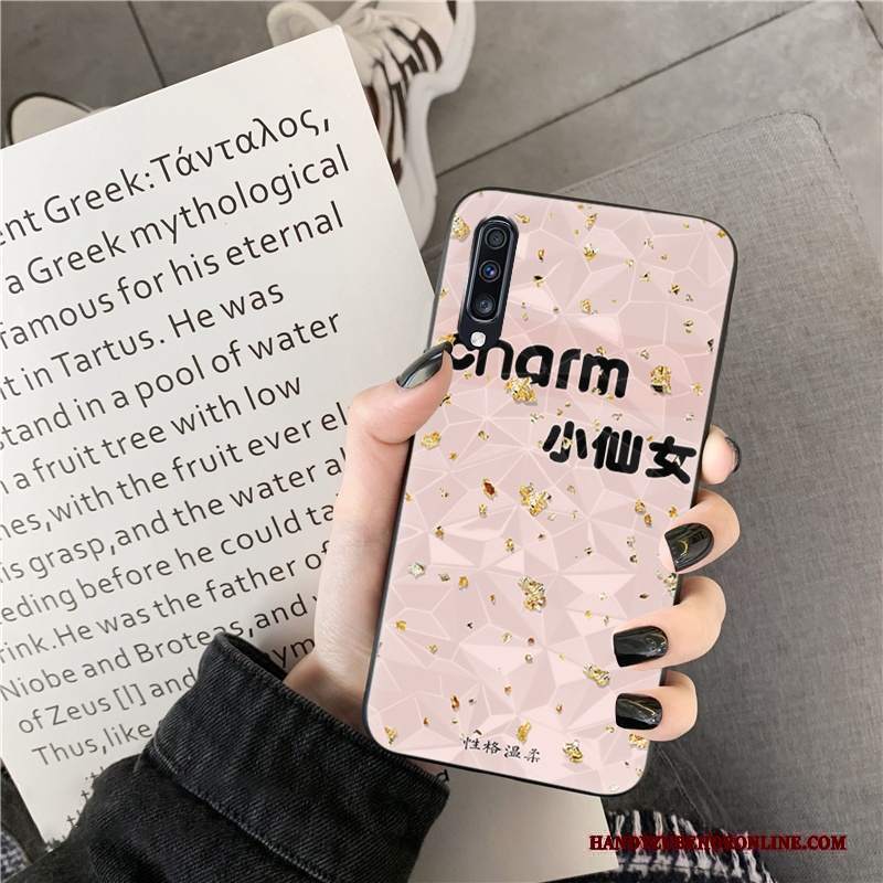 Custodia Samsung Galaxy A70s Creativo Rosatelefono, Cover Samsung Galaxy A70s Protezione Tendenza Forma Del Diamante