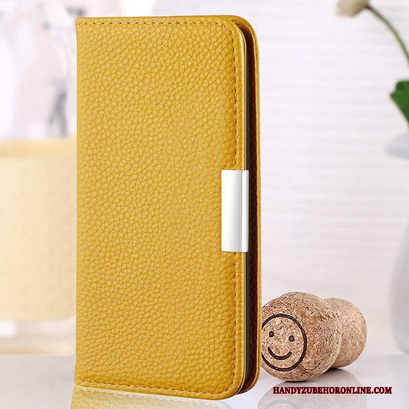 Custodia Samsung Galaxy A70s Pelle Giallo Anti-caduta, Cover Samsung Galaxy A70s Folio Telefono