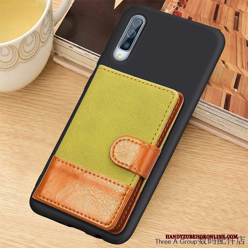 Custodia Samsung Galaxy A70s Portafoglio Morbidotelefono, Cover Samsung Galaxy A70s Creativo Blu Chiaro Carta