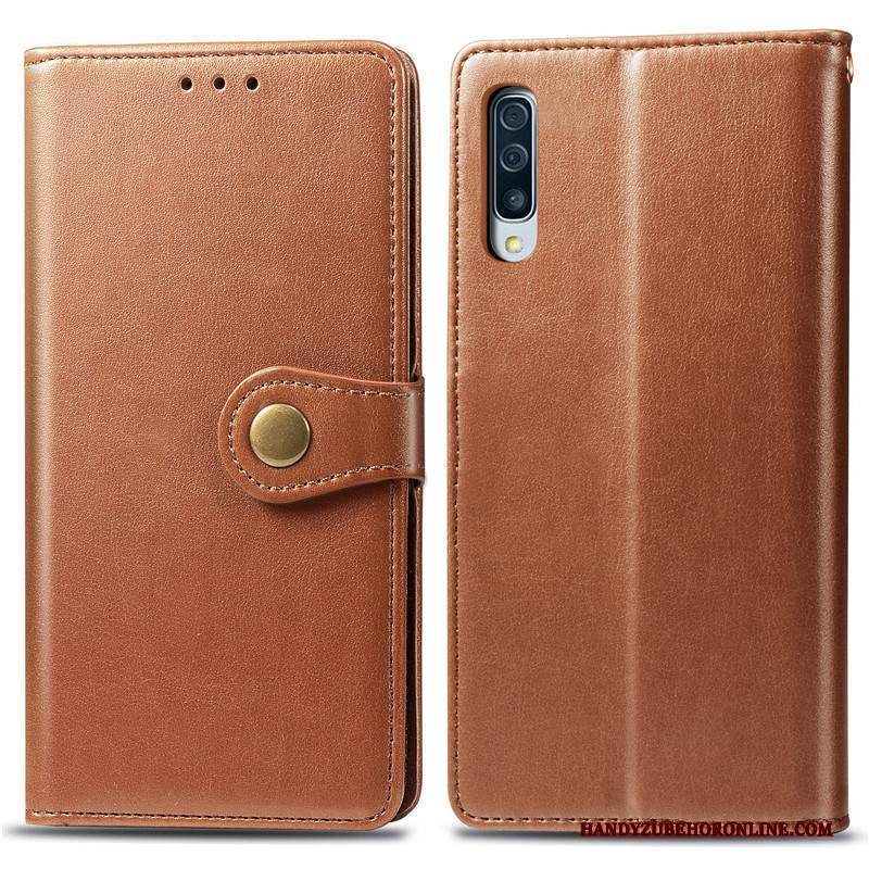 Custodia Samsung Galaxy A70s Protezione Ornamenti Appesitelefono, Cover Samsung Galaxy A70s Pelle Semplici Rosso