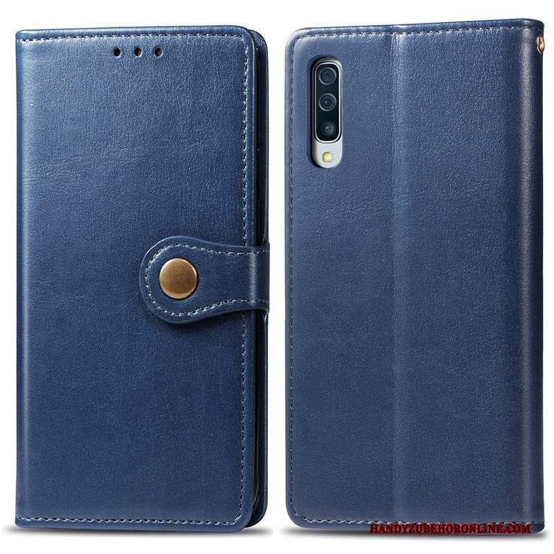 Custodia Samsung Galaxy A70s Protezione Ornamenti Appesitelefono, Cover Samsung Galaxy A70s Pelle Semplici Rosso