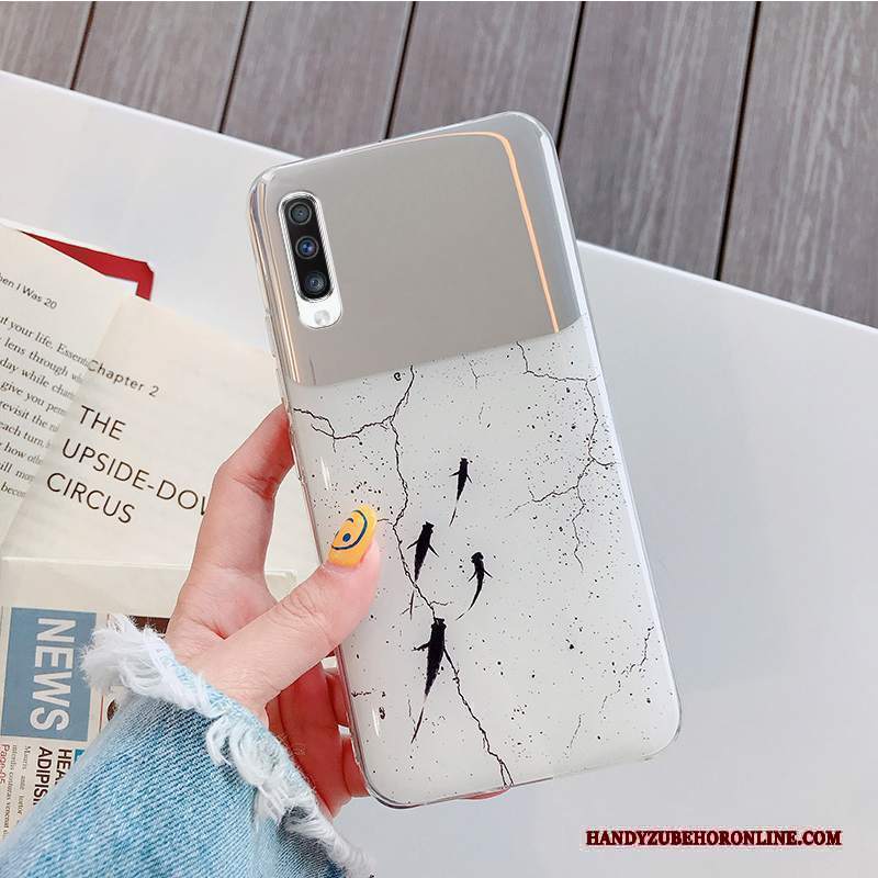 Custodia Samsung Galaxy A70s Protezione Semplici Porpora, Cover Samsung Galaxy A70s Anti-caduta Grande