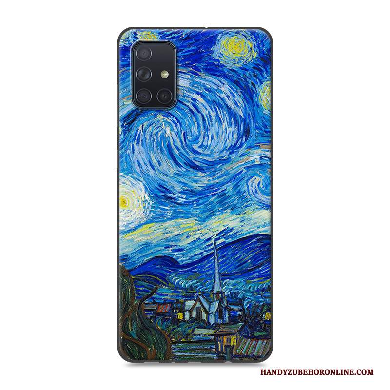 Custodia Samsung Galaxy A71 Colore Morbido Scenario, Cover Samsung Galaxy A71 Colore Telefono