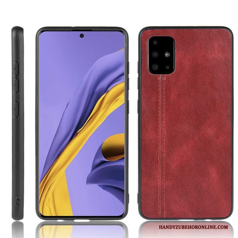 Custodia Samsung Galaxy A71 Pelle Difficile Modello, Cover Samsung Galaxy A71 Protezione Muccatelefono