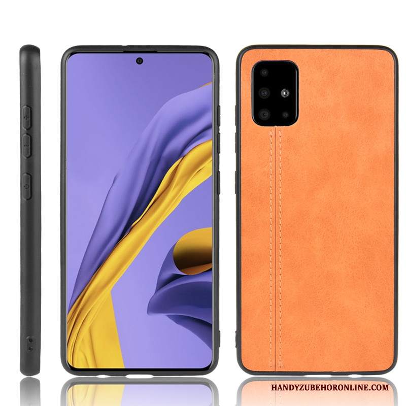 Custodia Samsung Galaxy A71 Pelle Difficile Modello, Cover Samsung Galaxy A71 Protezione Muccatelefono