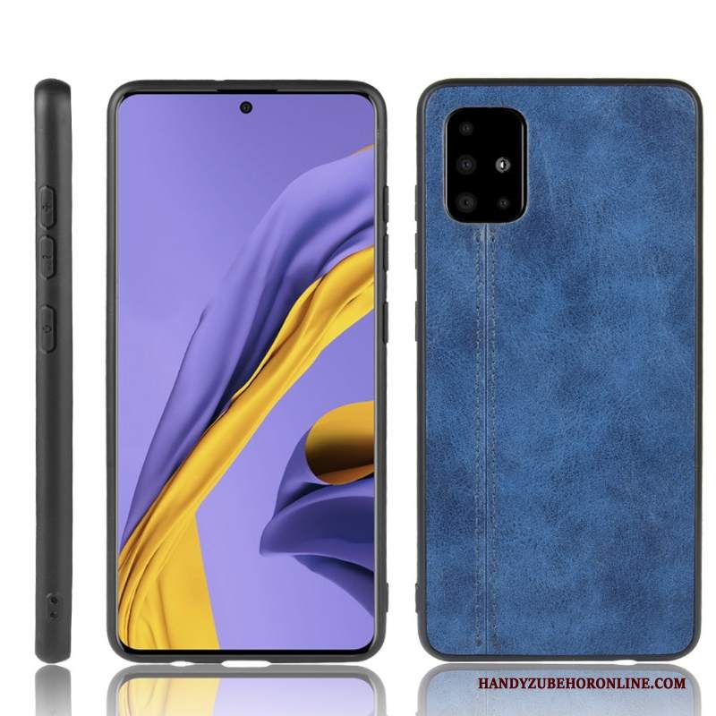 Custodia Samsung Galaxy A71 Pelle Difficile Modello, Cover Samsung Galaxy A71 Protezione Muccatelefono