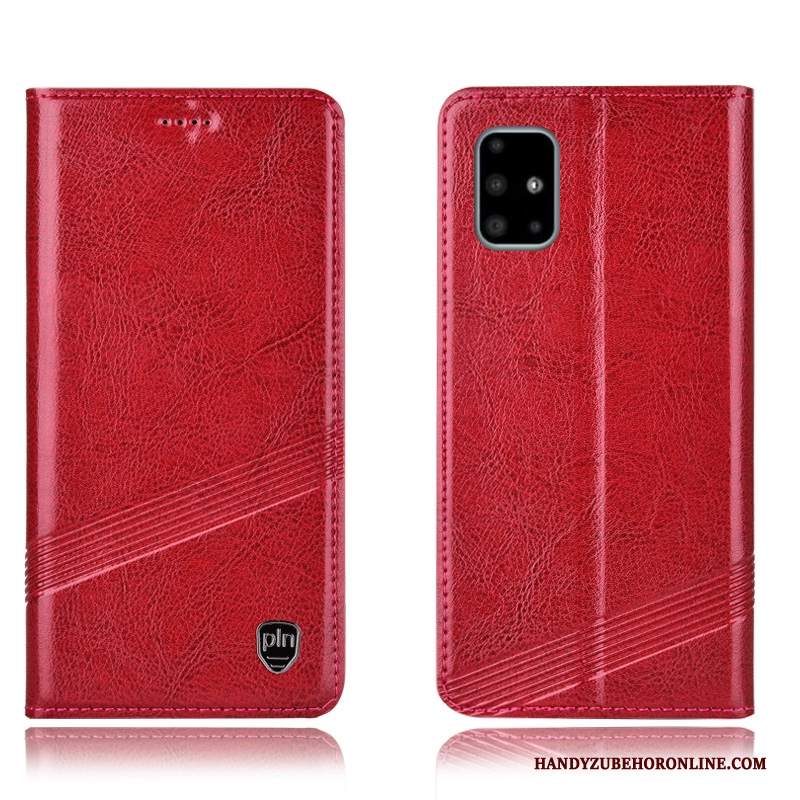 Custodia Samsung Galaxy A71 Pelle Modello Anti-caduta, Cover Samsung Galaxy A71 Protezione Telefono Marrone