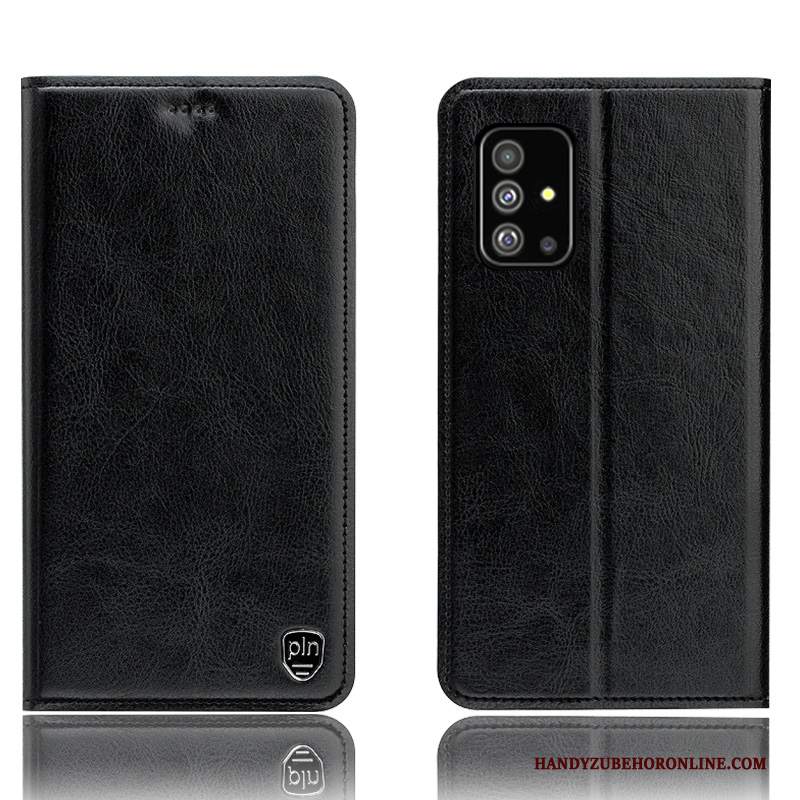 Custodia Samsung Galaxy A71 Protezione Anti-caduta Modello, Cover Samsung Galaxy A71 Pelle Nerotelefono