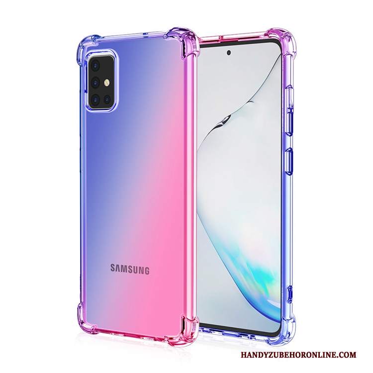 Custodia Samsung Galaxy A71 Telefono Rosa, Cover Samsung Galaxy A71 Tutto Incluso Anti-caduta