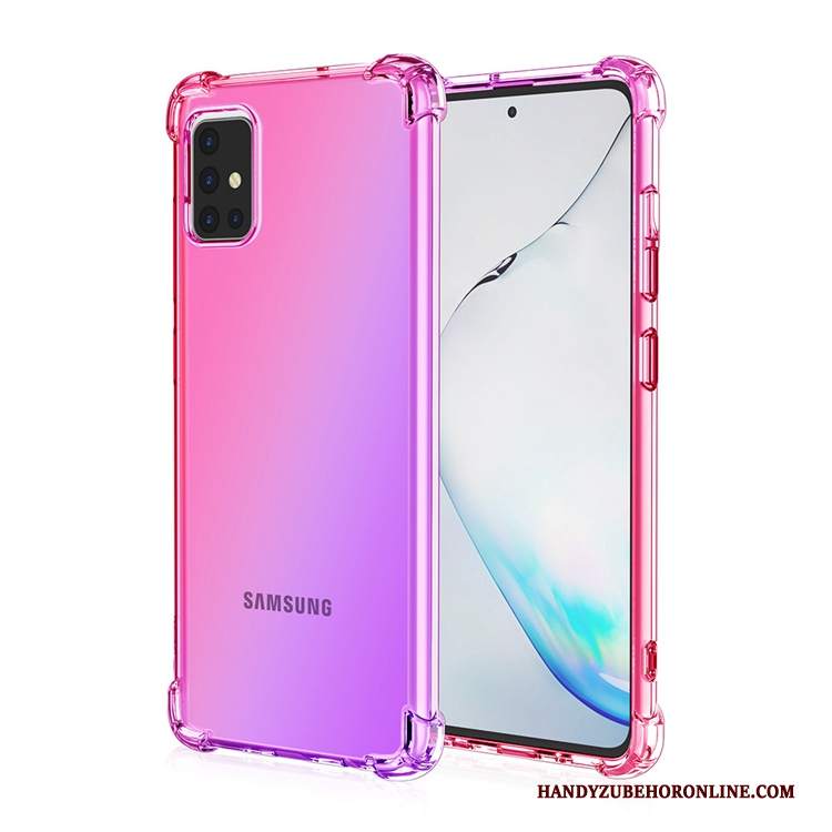 Custodia Samsung Galaxy A71 Telefono Rosa, Cover Samsung Galaxy A71 Tutto Incluso Anti-caduta