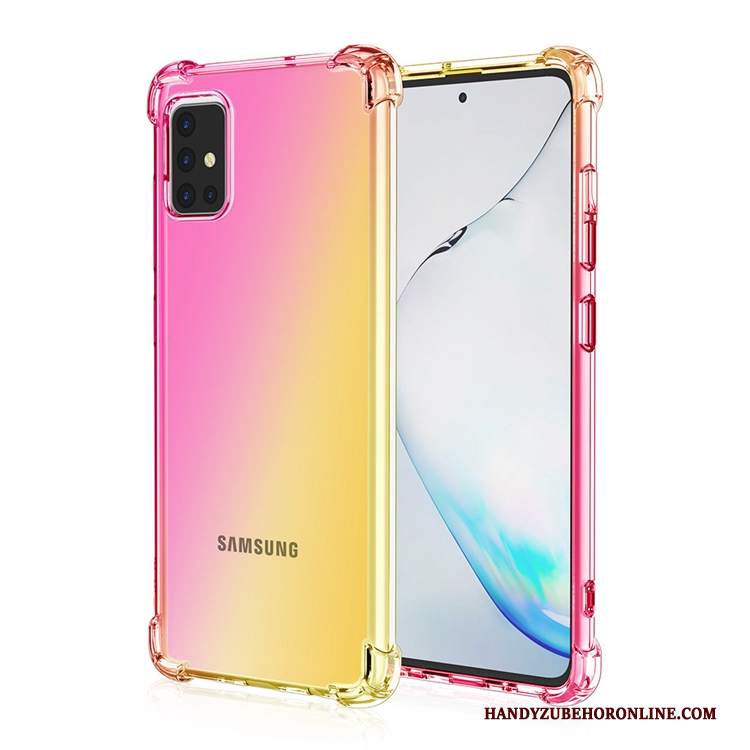 Custodia Samsung Galaxy A71 Telefono Rosa, Cover Samsung Galaxy A71 Tutto Incluso Anti-caduta