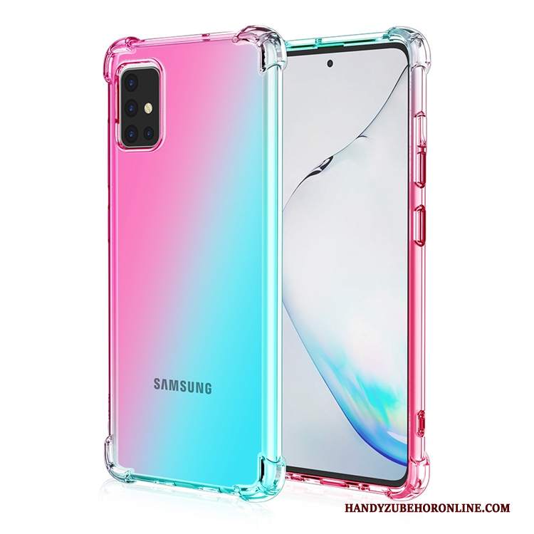 Custodia Samsung Galaxy A71 Telefono Rosa, Cover Samsung Galaxy A71 Tutto Incluso Anti-caduta