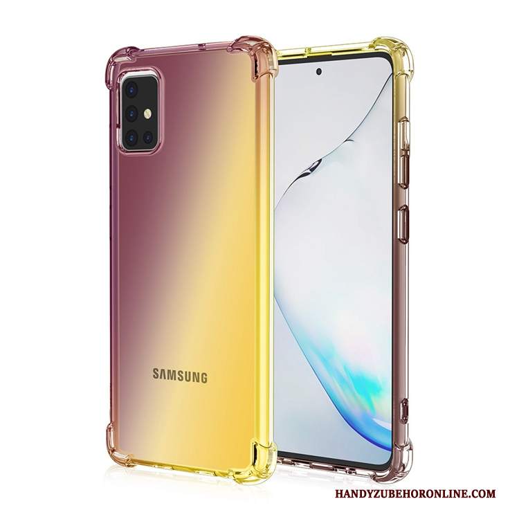 Custodia Samsung Galaxy A71 Telefono Rosa, Cover Samsung Galaxy A71 Tutto Incluso Anti-caduta