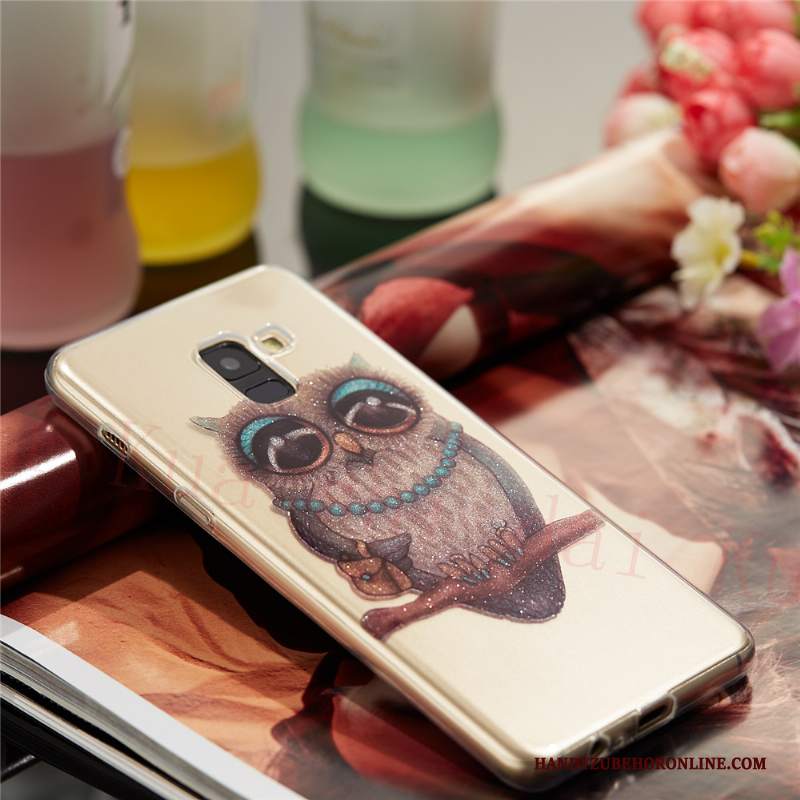 Custodia Samsung Galaxy A8 2018 Cartone Animato Di Personalità Sottile, Cover Samsung Galaxy A8 2018 Silicone Rossotelefono